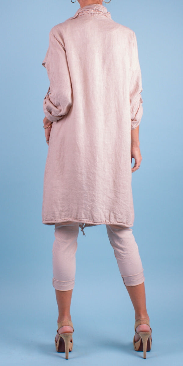 Lavinia Linen Cardigan - Gigi Moda - Made in Italy # 100% Linen, Cardigan, Gigi Moda, hand wash, Jacket, Linen, Linen jacket, Made in Italy, one size, OS, washable