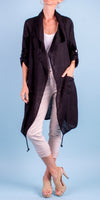 Lavinia Linen Cardigan - Gigi Moda - Made in Italy # 100% Linen, Cardigan, Gigi Moda, hand wash, Jacket, Linen, Linen jacket, Made in Italy, one size, OS, washable