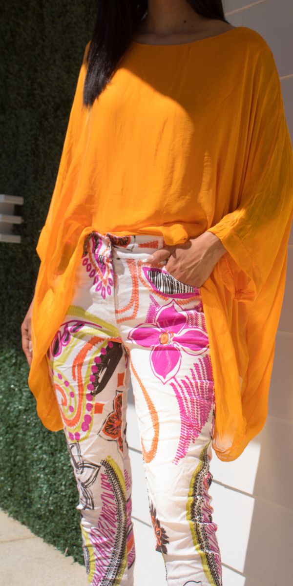 Cardine Floral Paisley Pants - Gigi Moda - Made in Italy # comfy pant, floral, floral design, Floral Print, Gigi Moda, jean style, Made in Italy, paisley, paisley print, Pants, Pockets, STRETCHY PANT, stretchy waistband, zipper pant