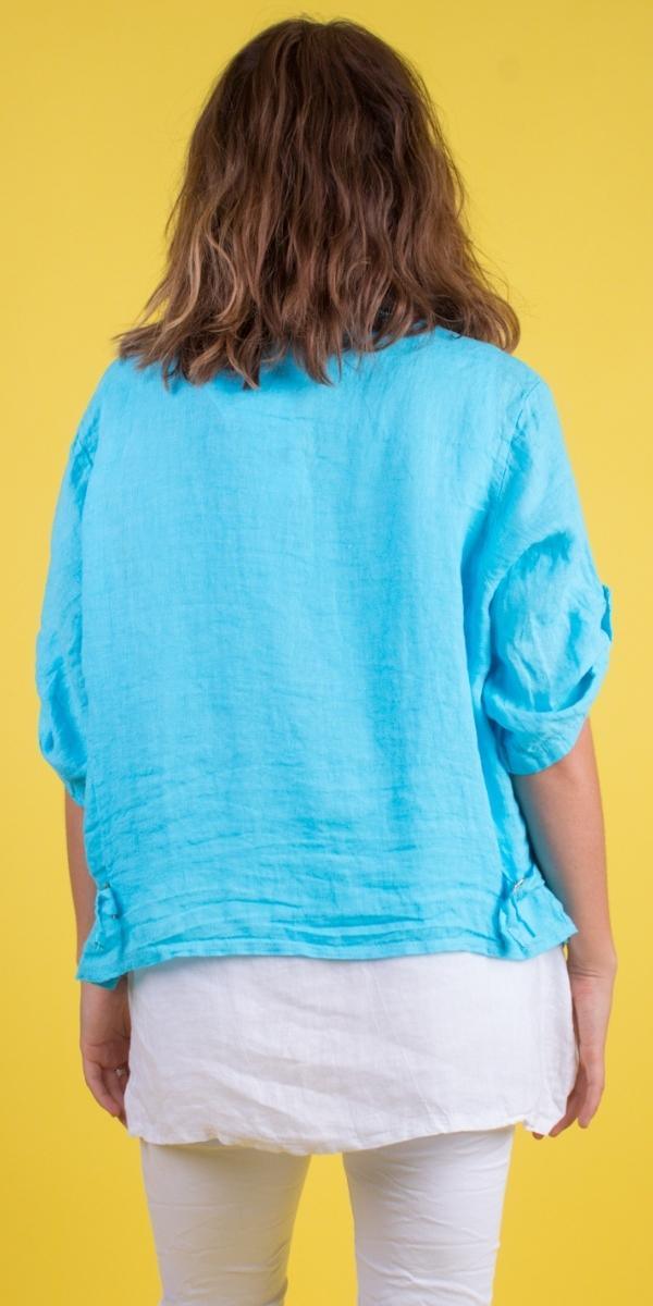 Leggera Jacket - Gigi Moda - Made in Italy # 100% Linen, adjustable, buckles, clothing for women, cuffed-sleeves, Gigi Moda, italian brand, italian clothes, Italian Fashion, Jacket, open jacket