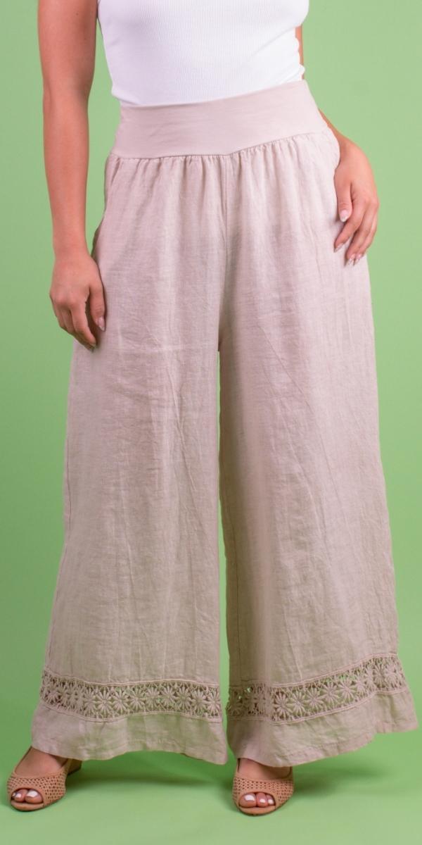 Marca Linen Pants - Shop Gigi Moda - Made in Italy