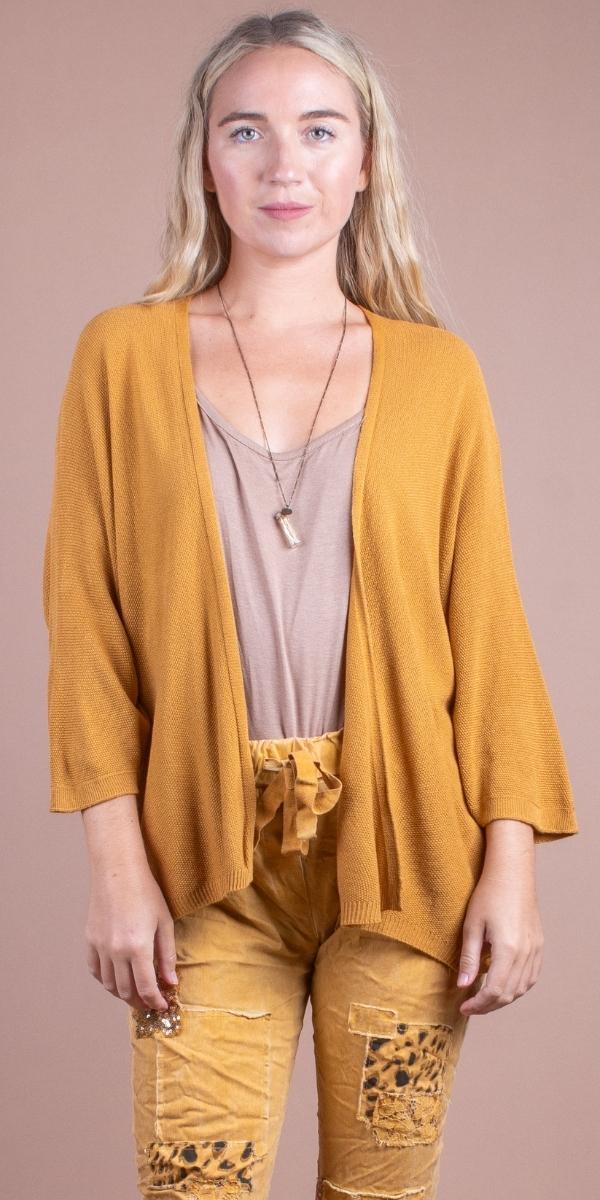 Mustard knit cardigan best sale