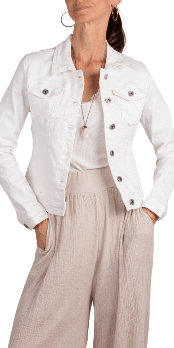 Capo Jacket - Gigi Moda - Made in Italy # button down, clothing for women, Cotton, front pockets, Gigi Moda, italian apparel, Jacket, Made in Italy, OS, solid color, Top