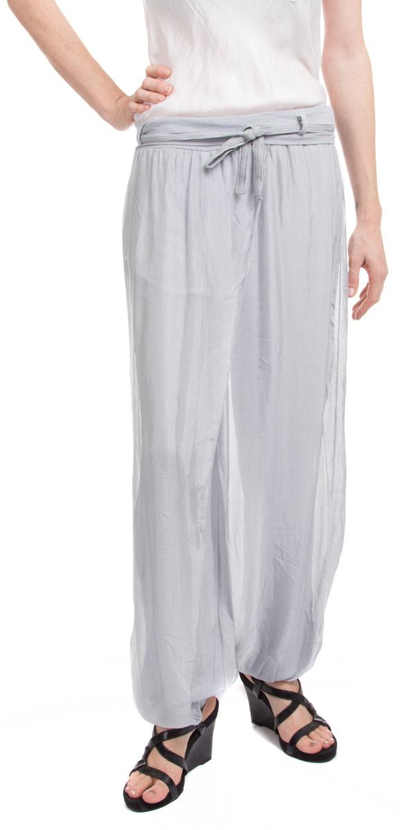 Annete Jogger Pants - Gigi Moda - Made in Italy # elastane, free shipping, gigi moda, jogger, made in italy, one size, silk jogger, viscose