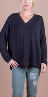 Ghita Sweater - Shop Gigi Moda - Made in Italy # comforatable fit, Gigi Moda, gigi moda. made in italy, Knit, knit sweater, Long Sleeve, made in italy, shop gigi moda, Sweater, V-Neck, womans clothing