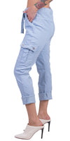Tie-Waist Cargo Pants - Gigi Moda - Made in Italy # cargo pant, cargo pants, COMFY PANTS, drawstring pant, drawstring pants, front pockets, Gigi Moda, italian pants, Made in Italy, Pockets, shop gigi moda, Tie waist