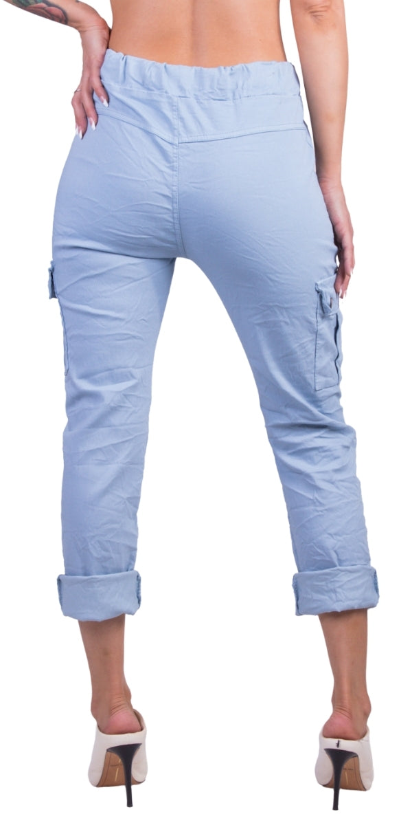 Tie-Waist Cargo Pants - Gigi Moda - Made in Italy # cargo pant, cargo pants, COMFY PANTS, drawstring pant, drawstring pants, front pockets, Gigi Moda, italian pants, Made in Italy, Pockets, shop gigi moda, Tie waist