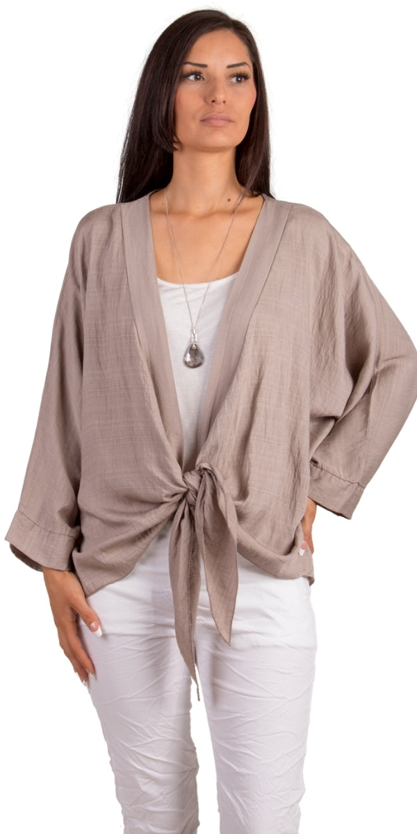 Grado Cardigan - Gigi Moda - Made in Italy # batwing sleeves, Cardigan, comforatable fit, Cover Up, Gigi Moda, Jacket, Jackets, made in italy, shop gigi moda, ties at front, womans clothing