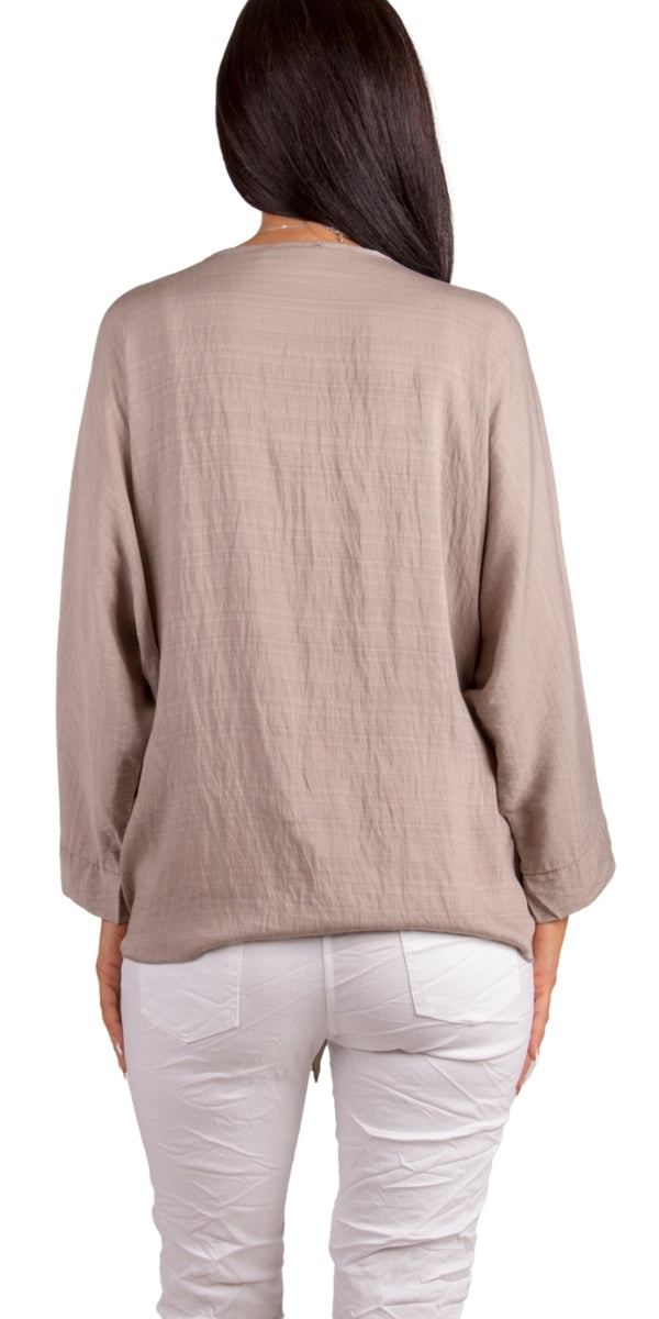 Grado Cardigan - Gigi Moda - Made in Italy # batwing sleeves, Cardigan, comforatable fit, Cover Up, Gigi Moda, Jacket, Jackets, made in italy, shop gigi moda, ties at front, womans clothing