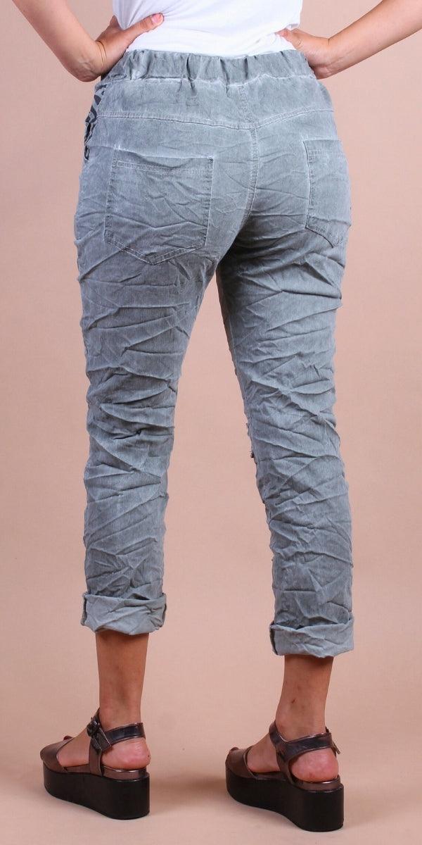 Il Festino Pants - Gigi Moda - Made in Italy # animal print, cropped pant, Cropped pants, drawstring pant, drawstring pants, free shipping, Gigi Moda, Made in Italy, one size, OS, Pants, patches, rhinestone, Sequins, Tie waist, washable