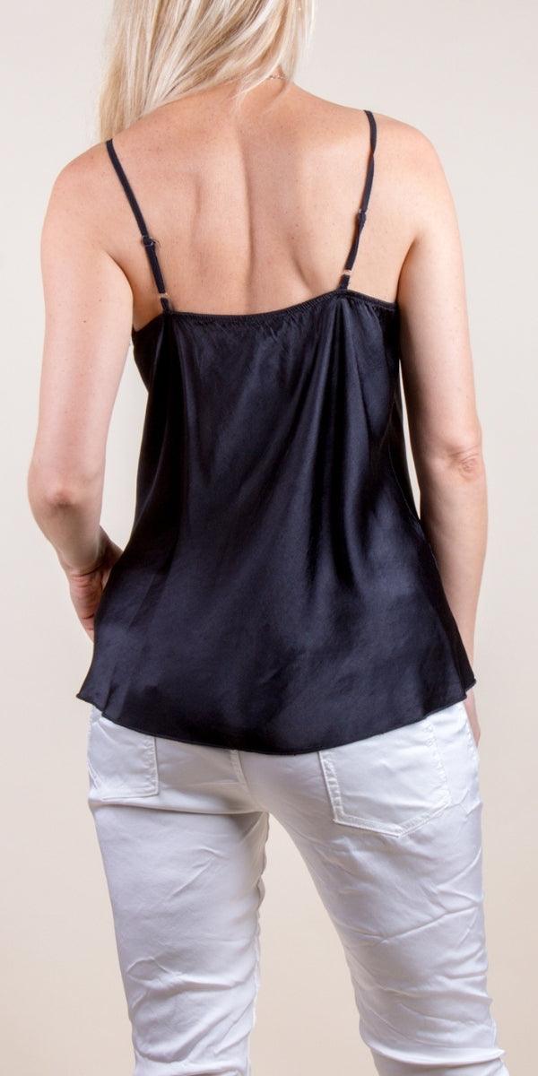 Savoca Cami Top - Gigi Moda - Made in Italy # comfortable, comfy top, Gigi Moda, home, italian tank top, Lace Top, Made in Italy, OS, resort wear, SPRING TOP, stretch, viscose