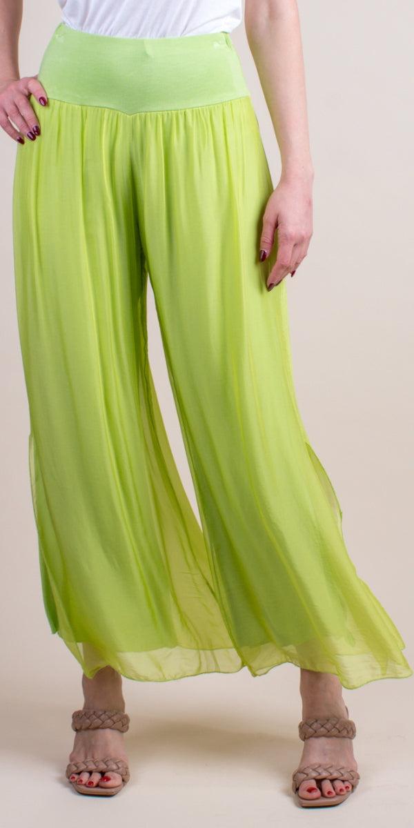 SOLID SILK Pants lime – IVI GmbH