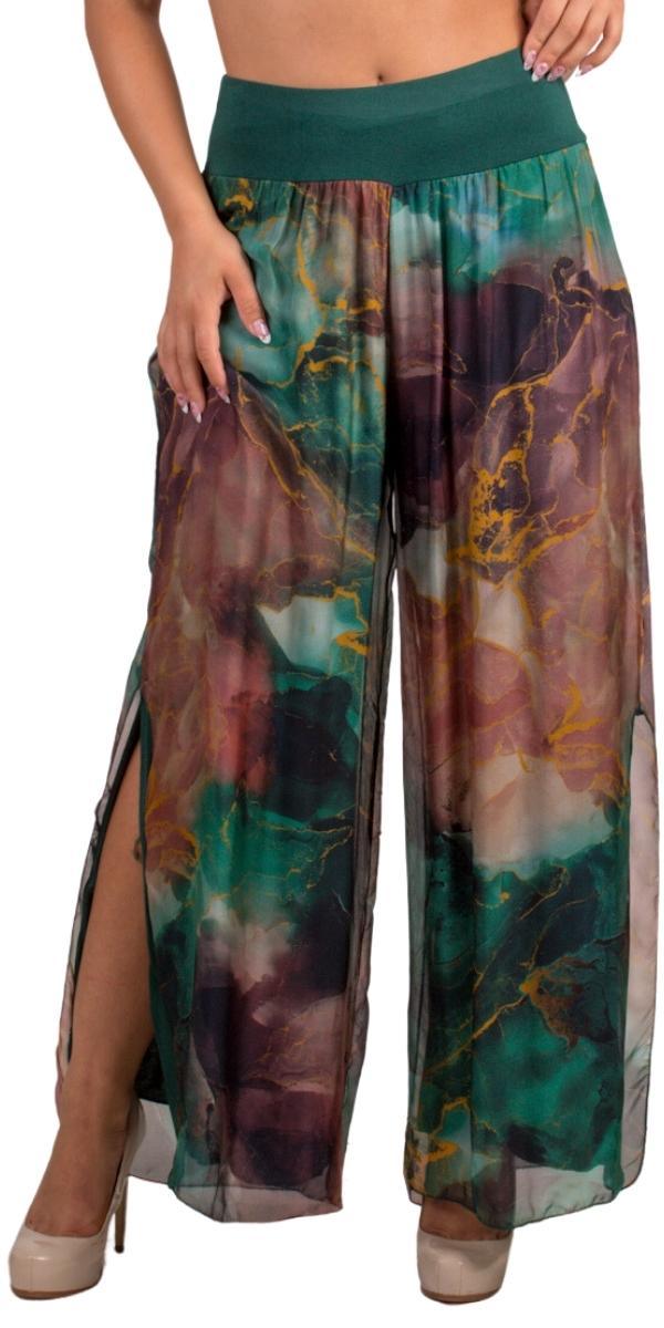 Jasmin Tempesta Slit Pant - Gigi Moda - Made in Italy # 100% Silk, Gigi Moda, italian apparel, italian clothes, Italian Clothing, italian silk, Made in Italy, one size, online shopping, OS, Pants, shop gigi moda, Silk