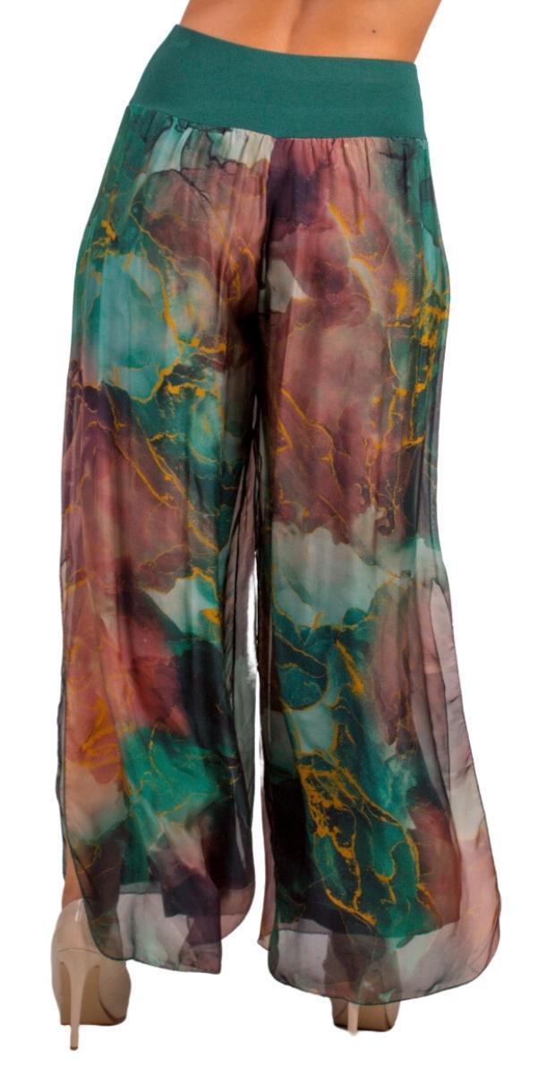 Jasmin Tempesta Slit Pant - Gigi Moda - Made in Italy # 100% Silk, Gigi Moda, italian apparel, italian clothes, Italian Clothing, italian silk, Made in Italy, one size, online shopping, OS, Pants, shop gigi moda, Silk