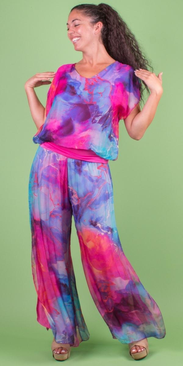 Jasmin Tempesta Slit Pant - Gigi Moda - Made in Italy # 100% Silk, Gigi Moda, italian apparel, italian clothes, Italian Clothing, italian silk, Made in Italy, one size, online shopping, OS, Pants, shop gigi moda, Silk