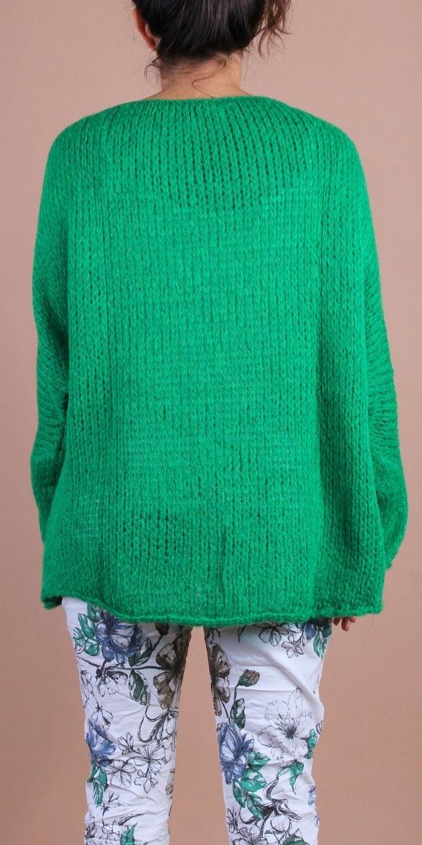 Romelia Sweater - Gigi Moda - Made in Italy # batwing, comforatable fit, Gigi Moda, high low, Knit, knit sweater, made in italy, maxretail, shop gigi moda, Sweater, womans clothing