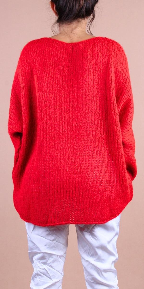 Romelia Sweater - Gigi Moda - Made in Italy # batwing, comforatable fit, Gigi Moda, high low, Knit, knit sweater, made in italy, maxretail, shop gigi moda, Sweater, womans clothing