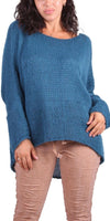 Romelia Sweater - Gigi Moda - Made in Italy # batwing, comforatable fit, Gigi Moda, high low, Knit, knit sweater, made in italy, maxretail, shop gigi moda, Sweater, womans clothing