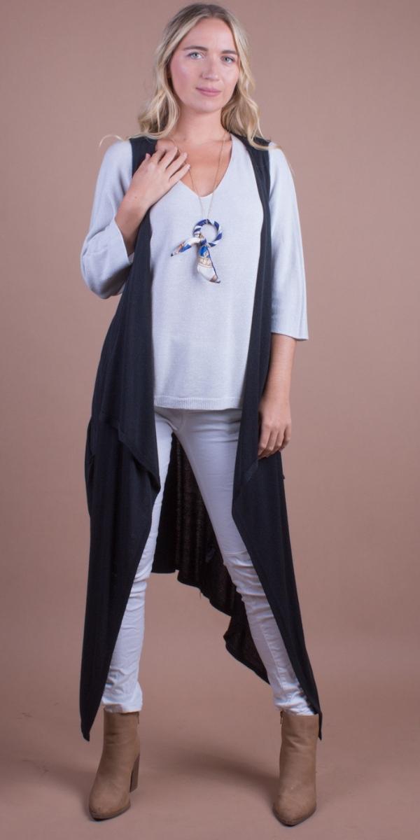 Stile Knit Duster - Gigi Moda - Made in Italy # Cardigan, Gigi Moda, Jacket, Knit, Knit Cardigan, Made in Italy, maxi cardigan, OS, Pockets