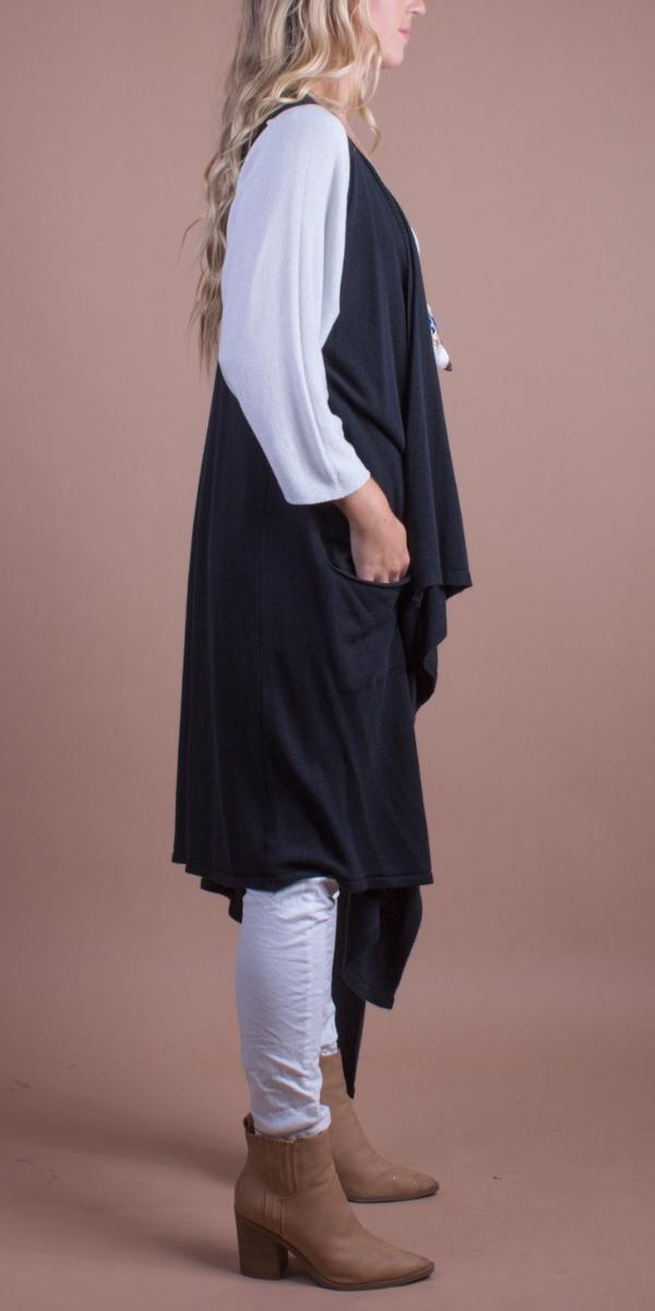 Stile Knit Duster - Gigi Moda - Made in Italy # Cardigan, Gigi Moda, Jacket, Knit, Knit Cardigan, Made in Italy, maxi cardigan, OS, Pockets