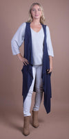 Stile Knit Duster - Shop Gigi Moda - Made in Italy # Cardigan, Gigi Moda, Jacket, Knit, Knit Cardigan, Made in Italy, maxi cardigan, OS, Pockets