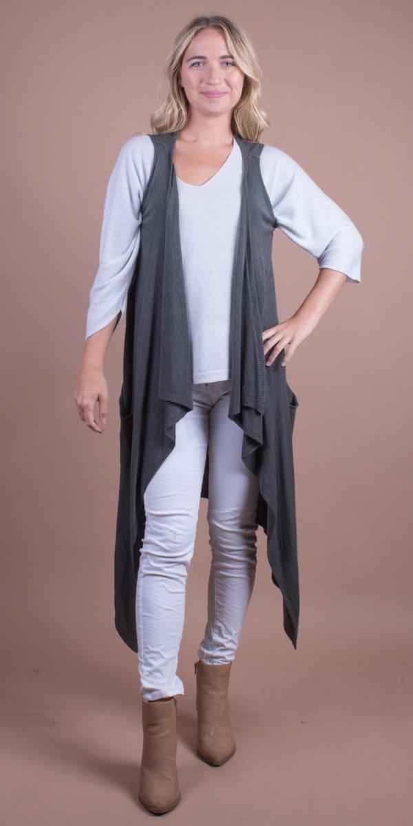 Stile Knit Duster - Gigi Moda - Made in Italy # Cardigan, Gigi Moda, Jacket, Knit, Knit Cardigan, Made in Italy, maxi cardigan, OS, Pockets