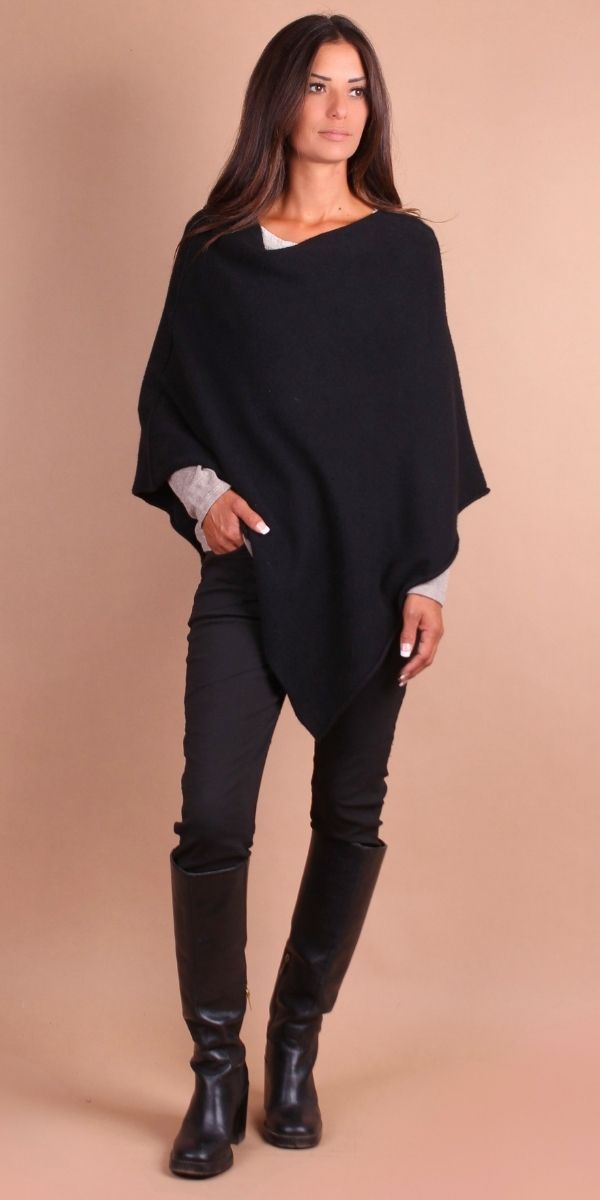 Affetto Knit Poncho