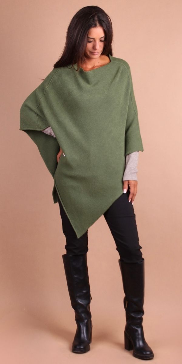 Affetto Knit Poncho