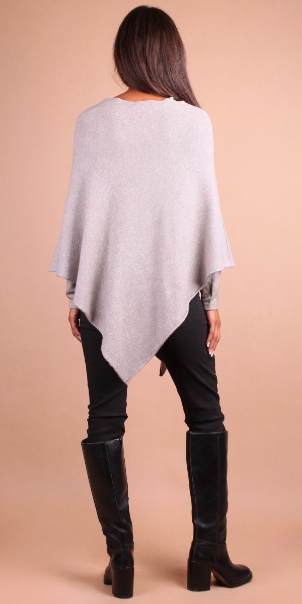 Affetto Knit Poncho