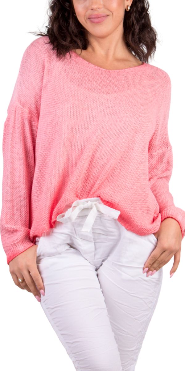 Emma Sweater - Gigi Moda - Made in Italy # Gigi Moda, Knit, knit sweater, Long Sleeve, made in italy, one size, Sweater, Top, V Neck