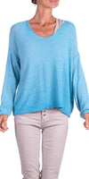 Emma Sweater - Gigi Moda - Made in Italy # Gigi Moda, Knit, knit sweater, Long Sleeve, made in italy, one size, Sweater, Top, V Neck
