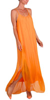 Venus Silk Dress - Gigi Moda - Made in Italy # 100% Silk, Dress, Gigi Moda, Made in Italy, Maxi Dress, OS, resort, resort wear, Silk, Sleeveless, Spaghetti Strap, washable