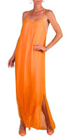 Venus Silk Dress - Gigi Moda - Made in Italy # 100% Silk, Dress, Gigi Moda, Made in Italy, Maxi Dress, OS, resort, resort wear, Silk, Sleeveless, Spaghetti Strap, washable