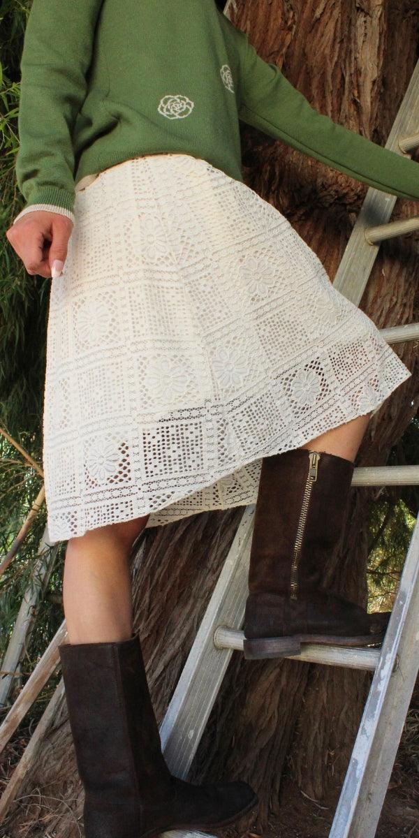 Pizzo Mini Dress - Gigi Moda - Made in Italy # cinched waist, Dress, Gigi Moda, lace, lace dress, Made in Italy, OS, short dress, Sleeveless, sundress, ties at back, V Neck