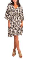 Corta Ikat Print Dress