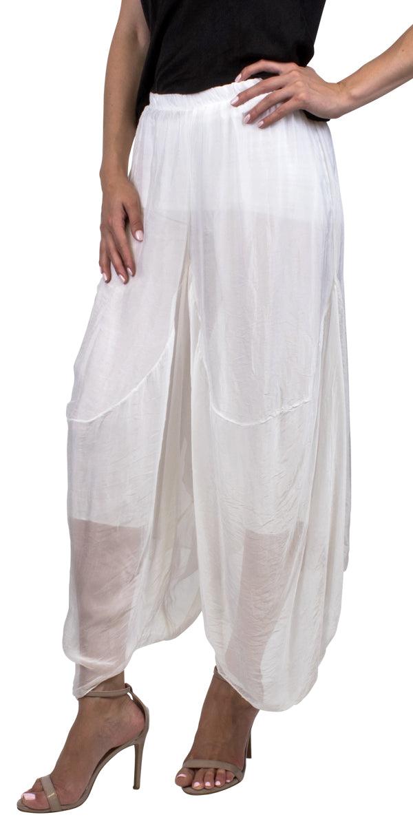 Macha Pant - Gigi Moda - Made in Italy # 100% Silk, balloon pant, Gigi Moda, hand wash, Italian pant, Made in Italy, OS, Pants, Silk, washable