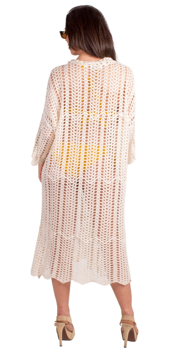 Baia Crochet Dress Cover Up - Gigi Moda - Made in Italy # beach dress, Cover Up, Crochet, crochet dress, Gigi Moda, made in italy, midi dress, resort dress, resort wear, swimsuit cover up