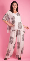 Lizane Tribal Print Blouse - Gigi Moda - Made in Italy # Blouse, clothing for women, Comfortable, comfy, double V neck, Gigi Moda, gigi moda. made in italy, gigimoda, italian blouse, italian brand, italian clothes, Italian Clothing, italian silk, layered, Layers, Made in Italy, one size, online shopping, OS, resort, resort wear, shop gigi moda, Silk, silk blouse, Top, tribal print, v-neck