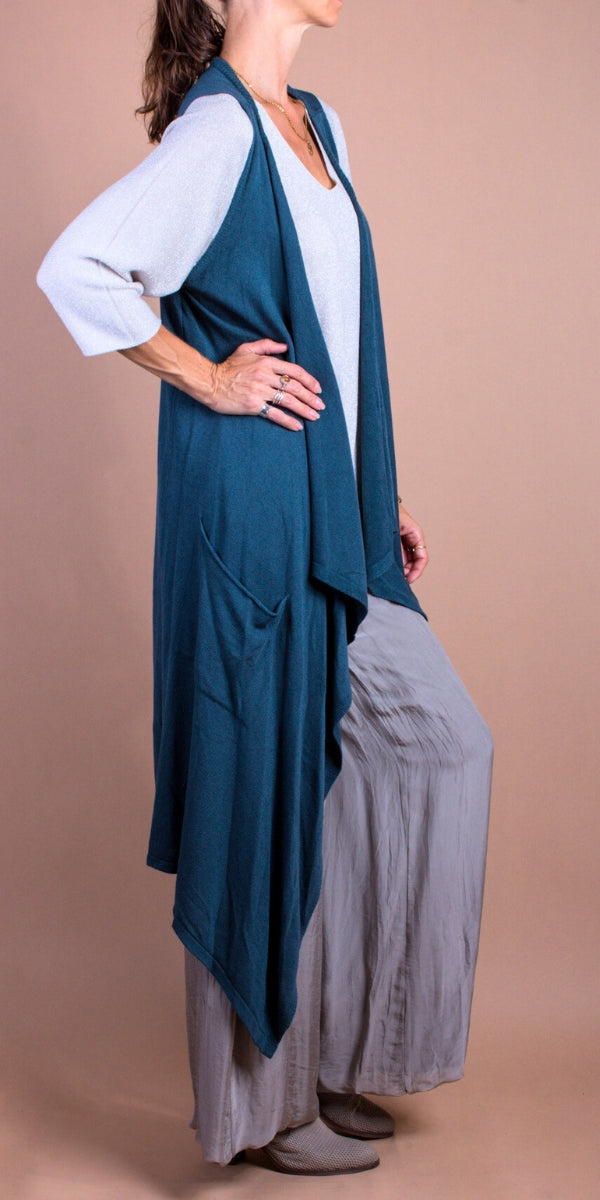 Stile Knit Duster - Gigi Moda - Made in Italy # Cardigan, Gigi Moda, Jacket, Knit, Knit Cardigan, Made in Italy, maxi cardigan, OS, Pockets