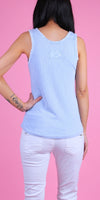 Avena Cotton Tank - Gigi Moda - Made in Italy # 100% Cotton, Cotton, cotton top, Gigi Moda, Made in Italy, one size, OS, Sleeveless, spring, summer, tank, Tank Top, Top