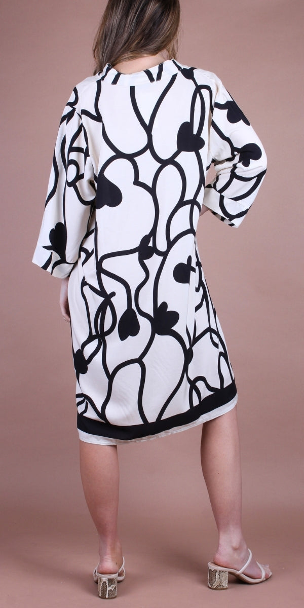 Aurora Abstract Heart Print Dress