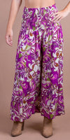 Floral Jasper Pant - Shop Gigi Moda - Made in Italy # elastic waist, Floral Print, gigi moda, Made in Italy, paisley print, Pants, ruched, WIDE LEG