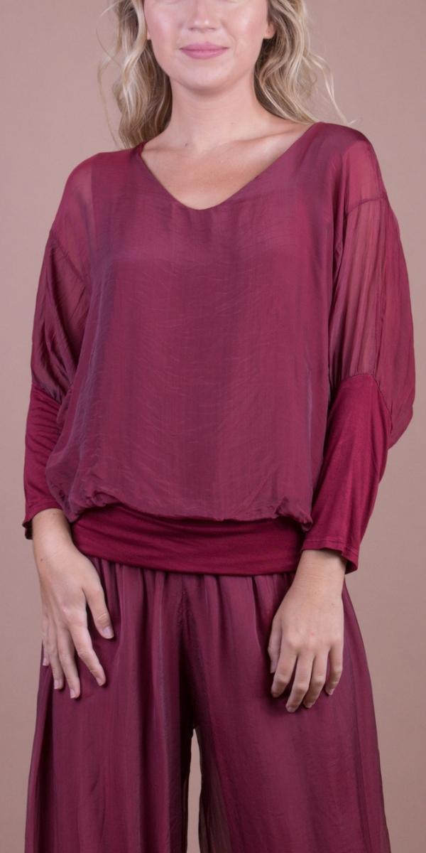 Cavoli Blouse - Gigi Moda - Made in Italy # 100% Silk, Blouse, fall, italian silk, italian top, Made in Italy, Silk, Silk top, Top