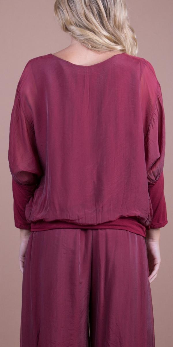 Cavoli Blouse - Gigi Moda - Made in Italy # 100% Silk, Blouse, fall, italian silk, italian top, Made in Italy, Silk, Silk top, Top