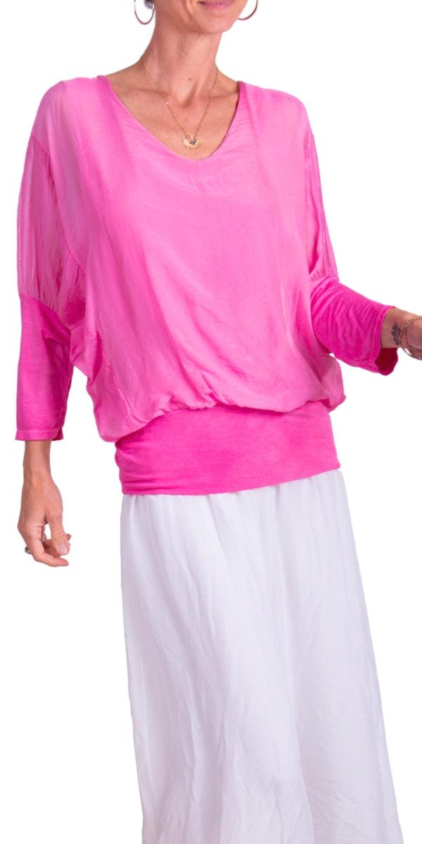 Cavoli Blouse - Gigi Moda - Made in Italy # 100% Silk, Blouse, fall, italian silk, italian top, Made in Italy, Silk, Silk top, Top