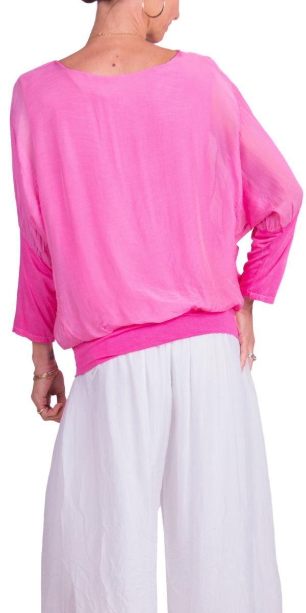 Cavoli Blouse - Gigi Moda - Made in Italy # 100% Silk, Blouse, fall, italian silk, italian top, Made in Italy, Silk, Silk top, Top