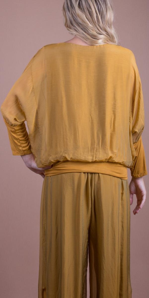 Cavoli Blouse - Gigi Moda - Made in Italy # 100% Silk, Blouse, fall, italian silk, italian top, Made in Italy, Silk, Silk top, Top