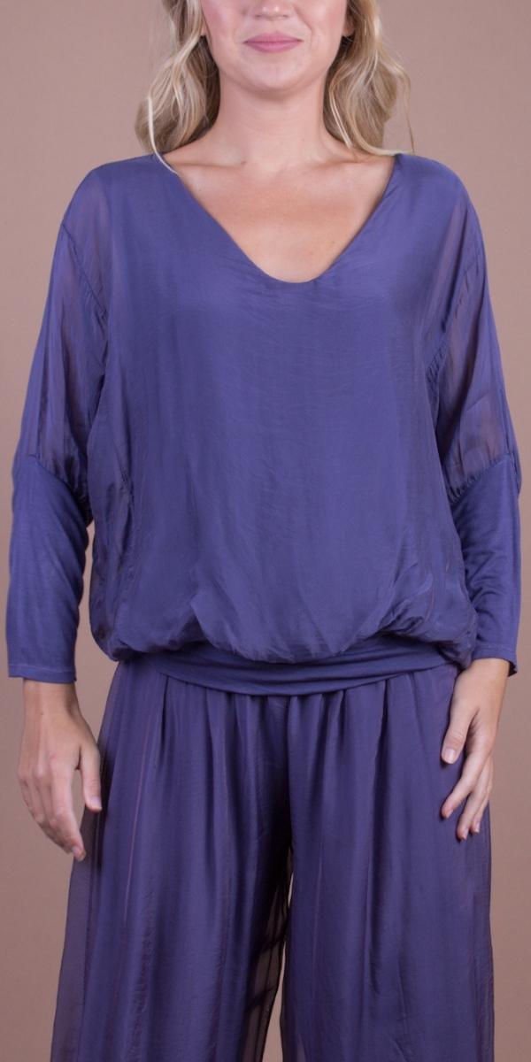 Cavoli Blouse - Gigi Moda - Made in Italy # 100% Silk, Blouse, fall, italian silk, italian top, Made in Italy, Silk, Silk top, Top