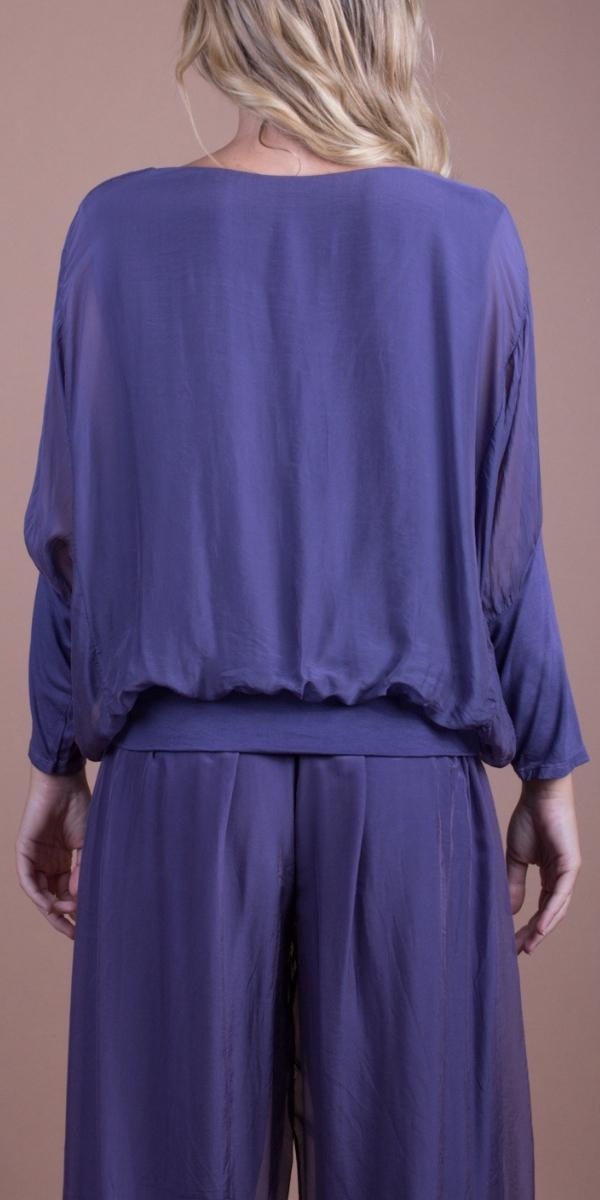 Cavoli Blouse - Gigi Moda - Made in Italy # 100% Silk, Blouse, fall, italian silk, italian top, Made in Italy, Silk, Silk top, Top
