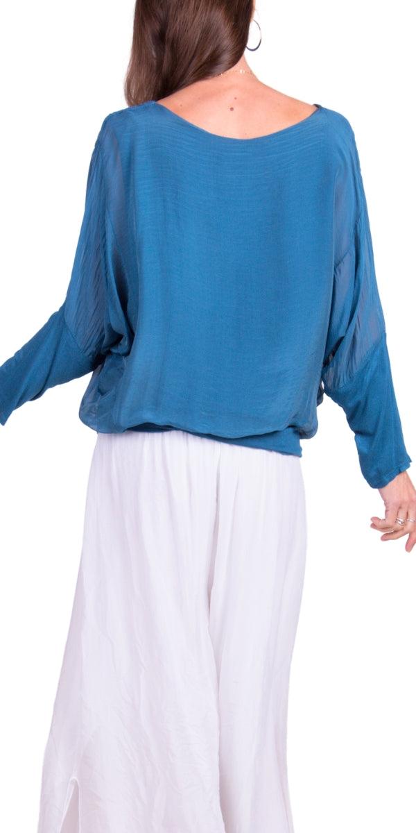 Cavoli Blouse - Gigi Moda - Made in Italy # 100% Silk, Blouse, fall, italian silk, italian top, Made in Italy, Silk, Silk top, Top